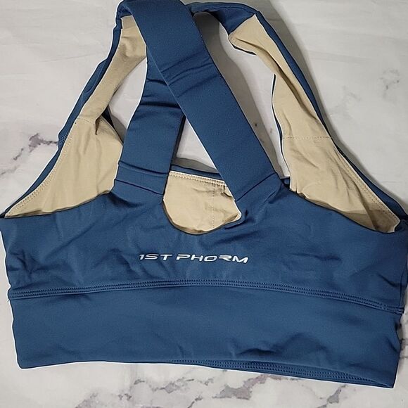 1st Phorm Blue Sports Bra - Picture 3 of 4